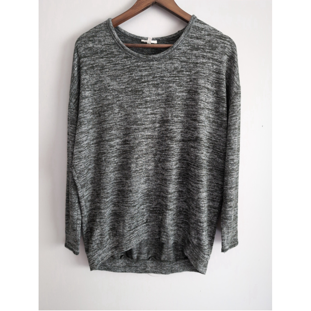 Aritzia Wilfred Free Long Sleeve Green Gray Space Blouse Women's Sz S Boho Beach